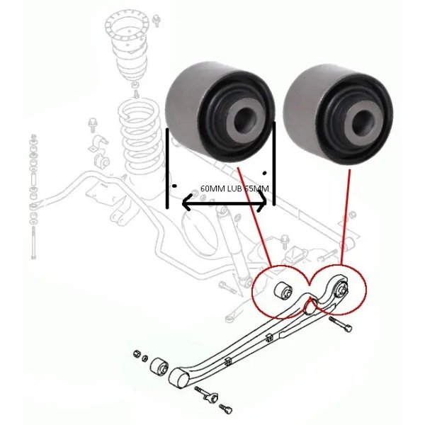 CASQUILLOS POLIURETANO HYUNDAI GALLOPER 91-2000 (60MM)